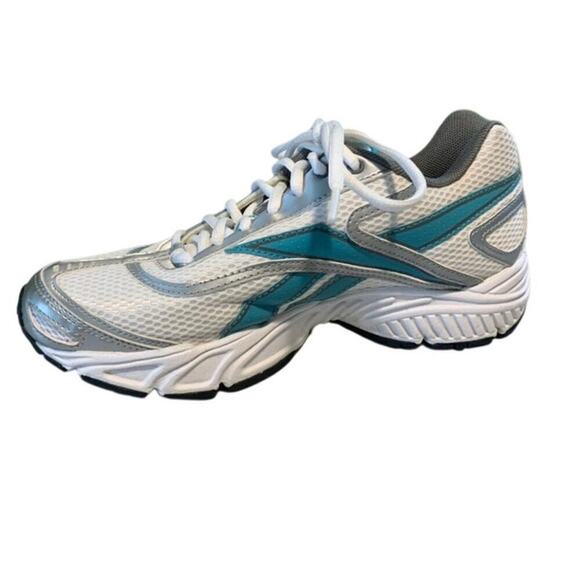 Reebok DMX Foam White Gray Blue Athletic Running Shoes Sneakers Size 7.5 - Picture 1 of 7